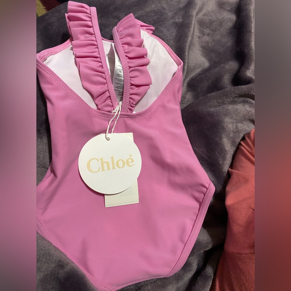 Chloé Kids Ruffle One Piece Swimsuit - Picture 5 of 9